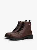 Brown Leather Cleat Lace-Up Ankle Boots  Women