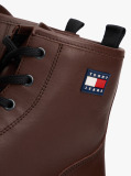 Brown Leather Cleat Lace-Up Ankle Boots  Women