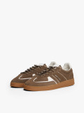Brown The Greenwich Suede Mixed Texture Trainers  Women