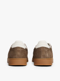 Brown The Greenwich Suede Mixed Texture Trainers  Women