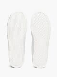 White Logo Platform Sneakers With Leather  Women