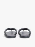 Black Padded Leather Flip-Flops  Women