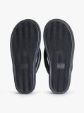 Black Padded Leather Flip-Flops  Women
