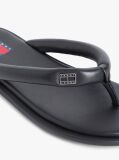 Black Padded Leather Flip-Flops  Women