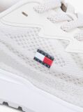 White Mesh Jacquard Knit Cleat Trainers  Women