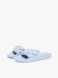 Blue Braided Padded Strap Slides  Women