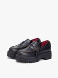 Black Archive Leather Cleat Loafers  Women