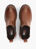 Brown Leather Cleat Chelsea Boots  Women