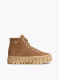 Khaki Suede Warm Lined Platform Sneakers  Women
