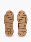 Khaki Suede Warm Lined Platform Sneakers  Women