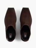 Brown Suede Tonal Plaque Western Boots  Women