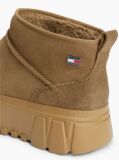 Khaki Suede Warm Lined Platform Ankle Boots  Women