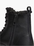 Black Archive Leather Warm Lined Platform Lace-Up Boots  Women