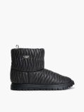Black Warm Lined Quilted Snow Boots  Women