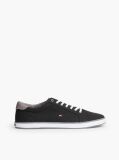 Black Canvas Lace Up Trainers  Men