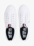 White Iconic Contrast Panel Trainers  Men