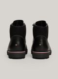 Black Warm Lined Leather Cleat Lace-Up Boots  Men
