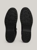 Black Warm Lined Leather Cleat Lace-Up Boots  Men