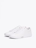 White Leather Logo Lace-Up Trainers  Men