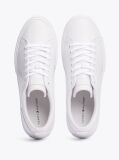 White Leather Logo Lace-Up Trainers  Men