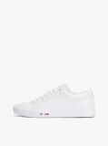 White Leather Logo Lace-Up Trainers  Men