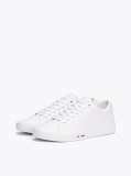 White Leather Logo Lace-Up Trainers  Men