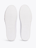 White Leather Logo Lace-Up Trainers  Men