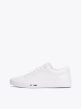 White Leather Logo Lace-Up Trainers  Men