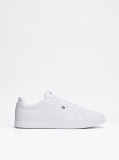 White Essential Leather Lace-Up Trainers  Men