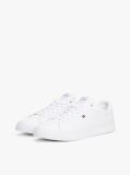 White Essential Leather Lace-Up Trainers  Men