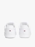 White Essential Leather Lace-Up Trainers  Men
