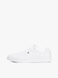 White Essential Leather Lace-Up Trainers  Men