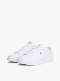 White Essential Leather Lace-Up Trainers  Men