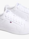 White Essential Leather Lace-Up Trainers  Men