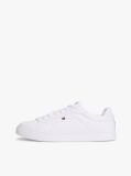 White Essential Leather Lace-Up Trainers  Men