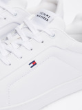 White Essential Leather Lace-Up Trainers  Men