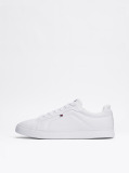 White Essential Leather Lace-Up Trainers  Men