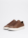 Καφέ Δερμάτινα Sneakers  Άνδρες