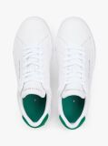 White Pebble Grain Court Trainers  Men