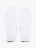White Pebble Grain Court Trainers  Men