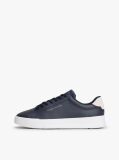 Blue Pebble Grain Court Trainers  Men