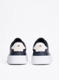 Blue Pebble Grain Court Trainers  Men