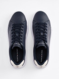 Blue Pebble Grain Court Trainers  Men