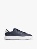 Blue Pebble Grain Court Trainers  Men