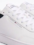 White Mixed Texture Basketball Trainers  Men