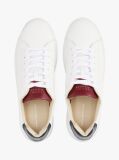 Άσπρο Δερμάτινα Sneakers Cupsole  Άνδρες