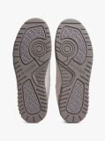 Grey Leather Mixed Texture Basketball Trainers  Men
