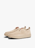Beige Suede Moc Toe Lightweight Shoes  Men