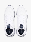 White Contrast Heel Logo Cleat Trainers  Men
