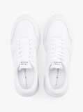 Άσπρο Άνετα Δερμάτινα Sneakers  Άνδρες